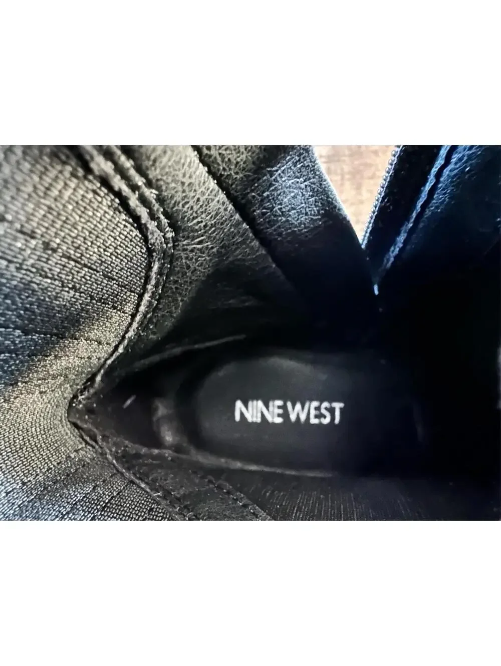 Nine West Black Leather Shearling-Lined Hiking Boots Size 6.5M